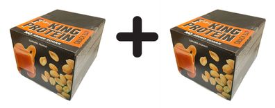 2 x Allnutrition Fitking Protein Snack Bar, Caramel Peanut - 24 x 40g