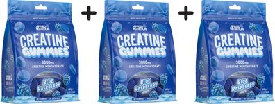 3 x Applied Nutrition Creatine Gummies, Blue Raspberry - 80 gummies