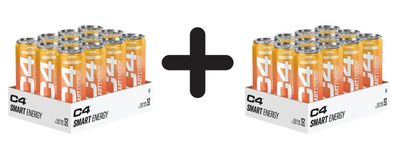 2 x Cellucor C4 Smart Energy, Mango - 12 x 330 ml