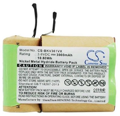 Staubsaugerakku für Black & Decker V3610 3,6V 3000mAh NiMH