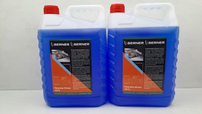 2x Berner Scheibenfrostschutz Frostschutz Scheibenklar Konzentrat 5 L bis -52°C
