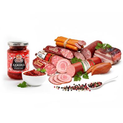 BARIN Kollektion feiner Fleischspezialitäten +  abchasische Adzhika (Netto ca. 3,2