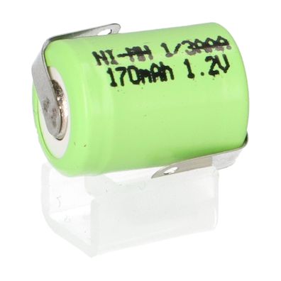 Akku-Zelle 1,2V 170mAh Ni-MH – 1/3 AAA, Lötfahne, Z-Lötfahne