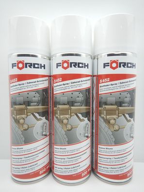 3x Förch Blattfeder S452 Spray Zahnrad Schmierstoff Ketten Drahtseile Seilfett