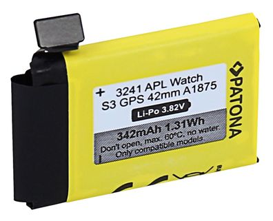 PATONA Akku für Apple Watch Serie 3 GPS 42mm A1875