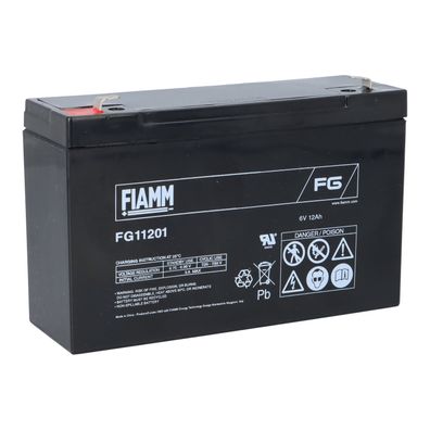 Fiamm Blei-Akku FG11201 Pb 6V / 12Ah Faston 4,8