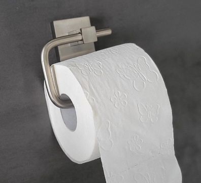 Mezzo Tec Papierrollenhalter ohne Deckel Metall gebürstet Reduziert