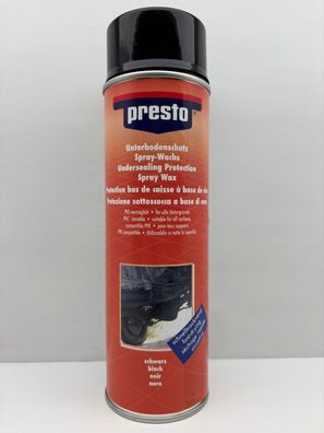 PRESTO Unterbodenschutz Rostschutz Kfz 690181 UBS Wachs schwarz 500ml