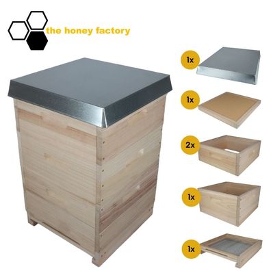 DNM 10 Bienenbeute Flachzarge SET Paulownia Holz "DIE KLEINE" Bausatz Imkerei