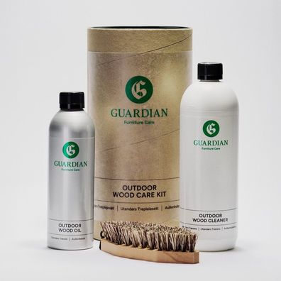 Guardian Pflegeset für Gartenmöbel aus Holz - Außenholzpflegeset