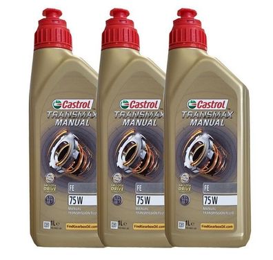 Castrol Transmax Manual FE 75W 3x1 L Schaltgetriebeöl FORD WSS M2C200-D2
