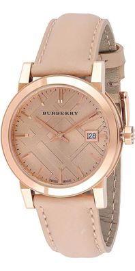 Burberry The City Damenuhr roségold mit Lederarmband
