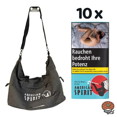 American Spirit Blue Drehtabak 10x 30g + Sport- / Reisetasche