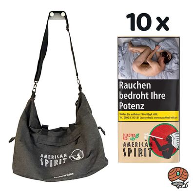 American Spirit Selected Red Drehtabak 10x 30g + Sport- / Reisetasche