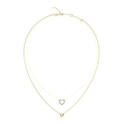 Double gold-plated heart necklace Beloved JUBN05026JWYGT/U
