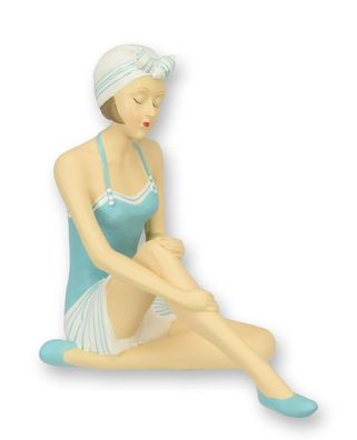 Figur Strandmädchen Dame am Strand Replikat Retro Design Dekoration