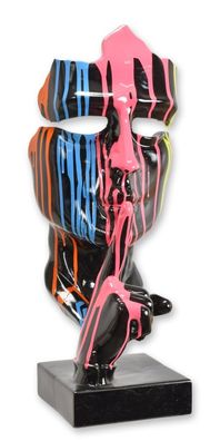 Eine Maske aus Kunstharz schwarz Replikat Retro Design Dekoration