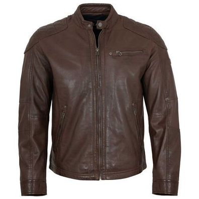 Jilani Collection - Herren Lederjacke Lammnappa braun