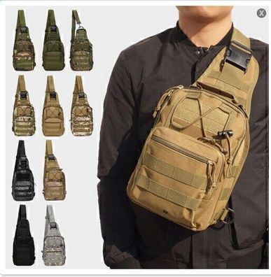 Taktische Umhangetasche Schultertasche Tasche Brusttasche Wandern Rucksack Sport