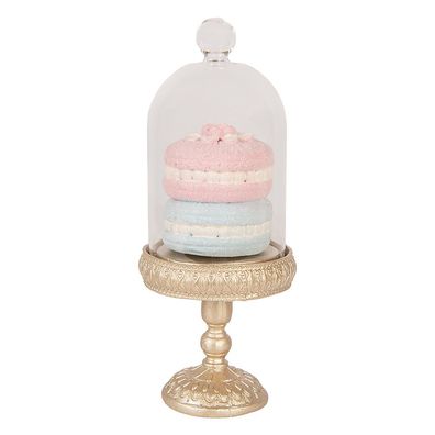 Clayre & Eef Dekorationsfigur Macarons Ø 7x17 cm Goldfarbig Kunststoff