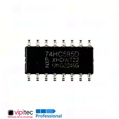 74HC595, 8-Bit Schieberegister, SMD, SO-16, 5V TTL, -40..125 °C, Shift Register
