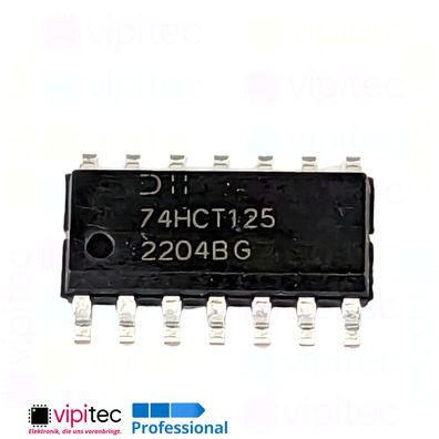 74HCT125 Puffer, Treiber, 4-fach, Low-Enable, Tri-State | SMD SO-14 5V TTL 125°C