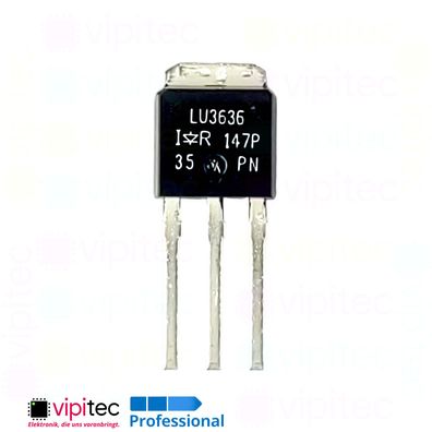 IRLU3636 N-Kanal MOSFET 60V 99A 143W 216ns THT IPAK TO-251AA 3636 IRLU3636PBF