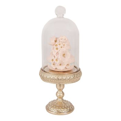 Clayre & Eef Dekorationsfigur Macarons Ø 7x17 cm Goldfarbig Kunststoff