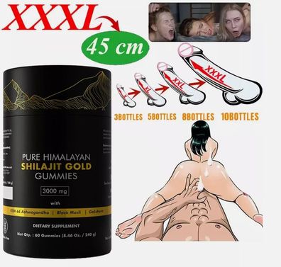 Reines Shilajit-Harz Reines Himalaya-Shilajit-Gummies Veganes Gold 3000 mg Hochw