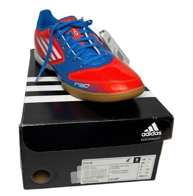Adidas F10 In Fussballschuhe Hallenschuhe Gr.40 2/3 Blau Orange