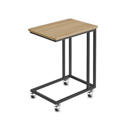 Best For Home Beistelltisch auf Rollen C-Form - Sofa & Bett Tisch, Laptop 50x35x50