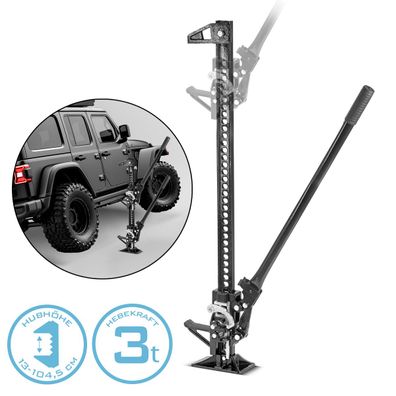Stahlwerk Zahnstangenheber 48" 3t 104 cm Farm Jack Stockwinde Offroad Wagenheber