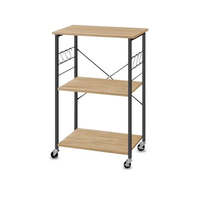 Best For Home Küchenregal auf Rollen Sonoma - Küchenwagen, Servierwagen mit Ablagen