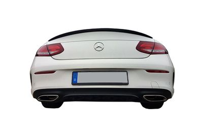 Heckspoiler für Mercedes C205 Coupe Heckspoiler Schwarz Glanz