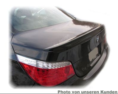 Neu Heckflügel passend für BMW E60 Limousine, Type Slim, Schwarz Lack Sapphire