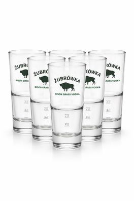 ubrówka Bison Grass Vodka Longdrinkgläser – 6er Set | Original Markengläser |