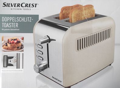 Silvercrest Doppelschlitz-Toaster Toaster Taupe STEB 920 A1 920 Watt