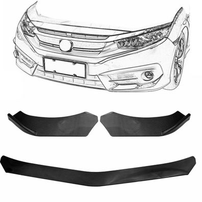 StoßStange Spoiler Frontlippe Frontspoiler für Nissan KIX V-Typ Carbon Look