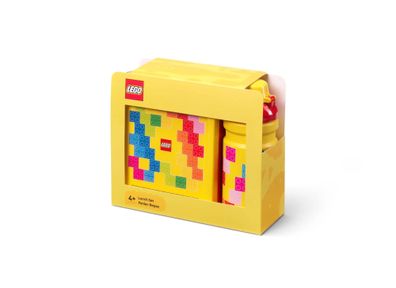 Room Copenhagen LEGO Lunch Set Rot Gelb mit Brotdose und 390 ml Trinkflasche