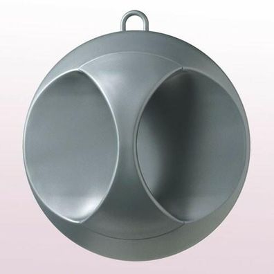 Comair Kabinett-Spiegel Elegant silber-matt mit Griff und Öse 25 cm