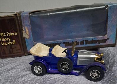Prince Henry Vauxhall 1914 blau/silber , Matchbox Models oy Yesteryear
