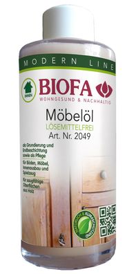 BIOFA Möbelöl 2049, lösemittelfrei 0,15L