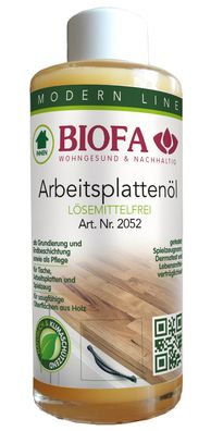 BIOFA Arbeitsplattenöl 2052, lösemittelfrei 0,15L