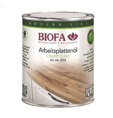 BIOFA Arbeitsplattenöl 2052, lösemittelfrei 0,375L