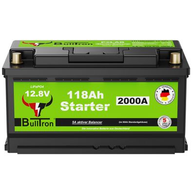 Bulltron Lithium Starterbatterie 118Ah L5 – 12V LiFePO4, leicht & leistungsstark
