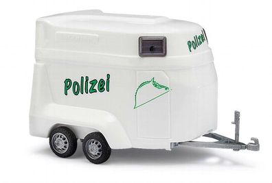 Busch 44925 Pferdetransportanhänger »Polizei« , H0 Automodell 1:87