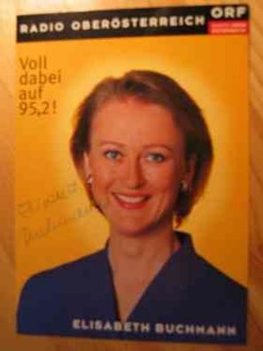 ORF Moderatorin Eilsabeth Buchmann - handsigniertes Autogramm!!!