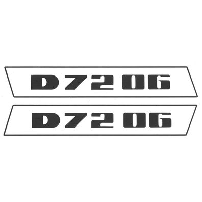 Deutz D7206 Schwarz bis 1974 Schlepper Traktor Aufkleber Klebefolie Klein Schmal