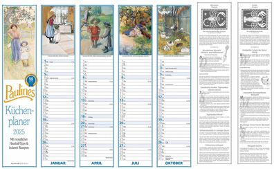 ALPHA 104145 Streifenkalender Evelines Küchenplaner - 11,3 x 49,5 cm