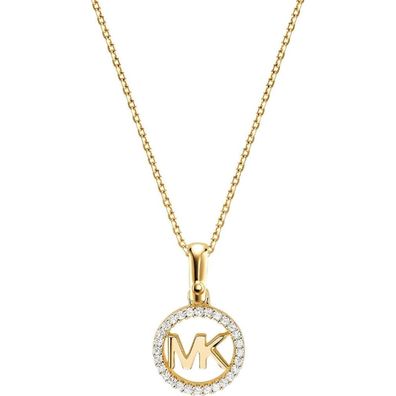 Gold plated necklace with glitter pendant MKC1108AN710
